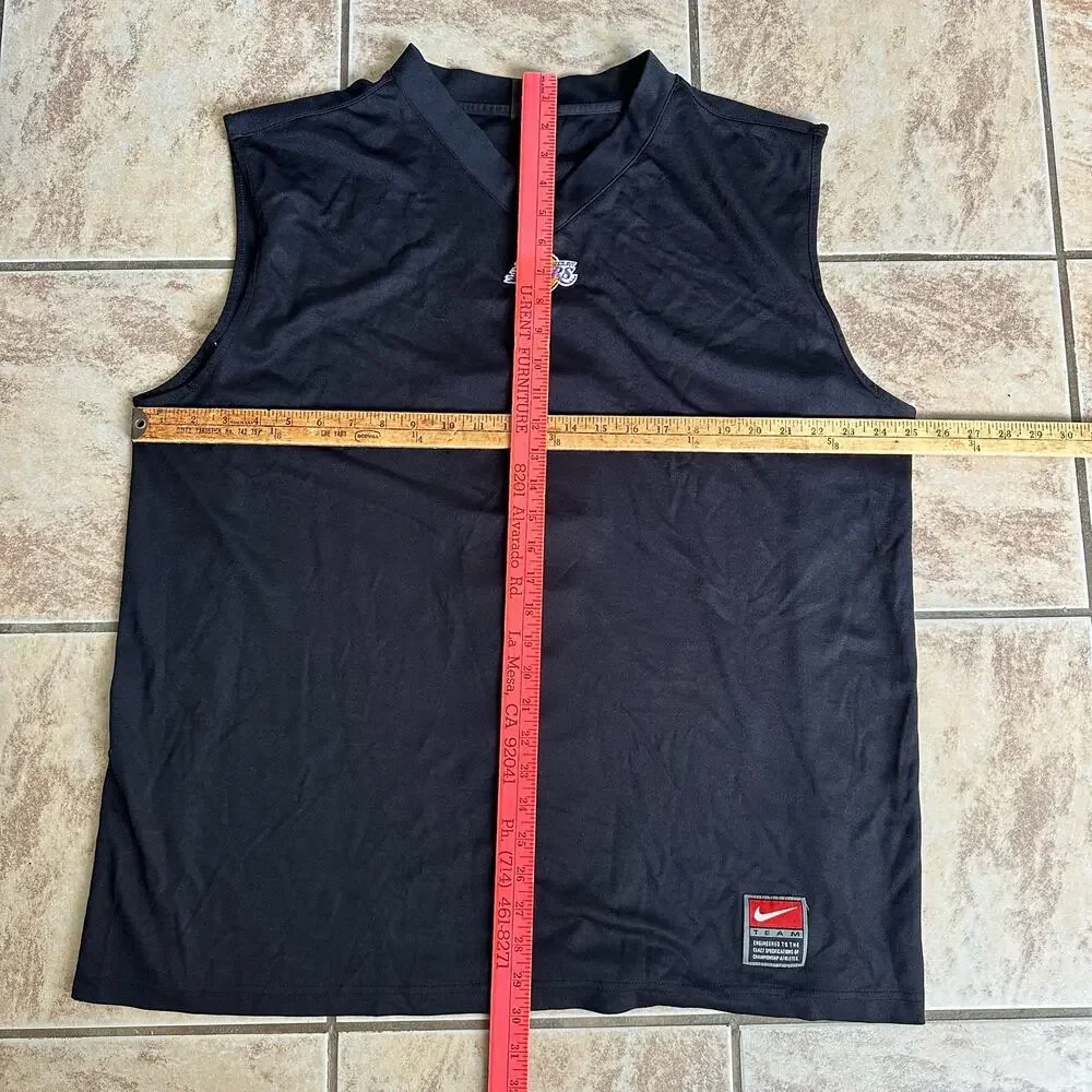 Nike Team Lakers Warm Up Sleeveless Jersey Black‎ and Yellow XLarge Muscle Tank